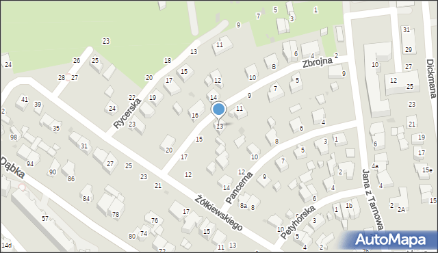 Gdynia, Zbrojna, 13, mapa Gdyni