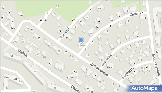 Gdynia, Zbrojna, 20, mapa Gdyni