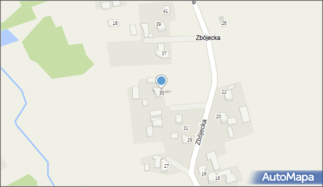 Gierałtowice, Zbójecka, 33, mapa Gierałtowice