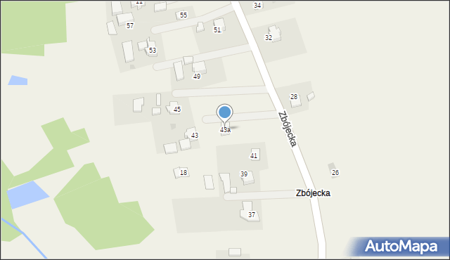 Gierałtowice, Zbójecka, 43a, mapa Gierałtowice