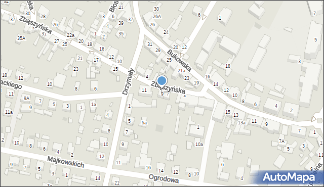 Grodzisk Wielkopolski, Zbąszyńska, 9, mapa Grodzisk Wielkopolski