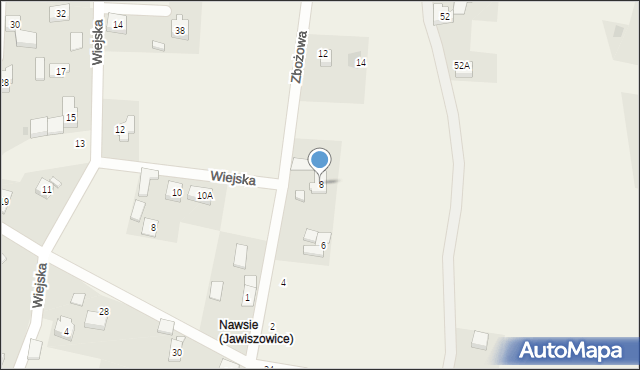 Jawiszowice, Zbożowa, 8, mapa Jawiszowice