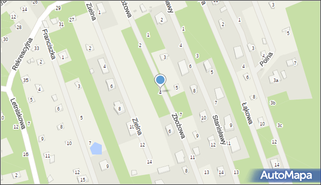 Jedlicze A, Zbożowa, 4, mapa Jedlicze A