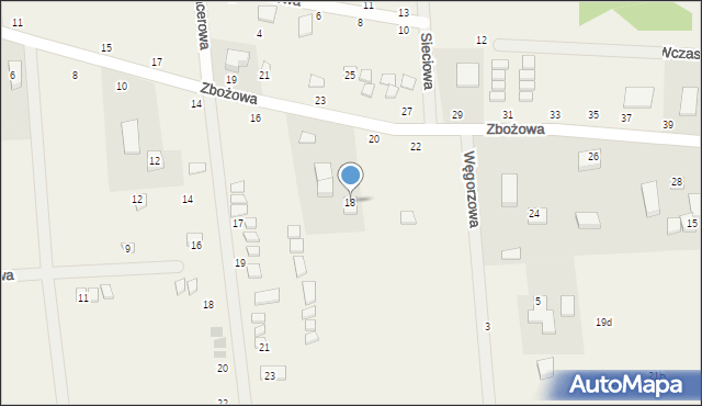 Jezierzany, Zbożowa, 18, mapa Jezierzany