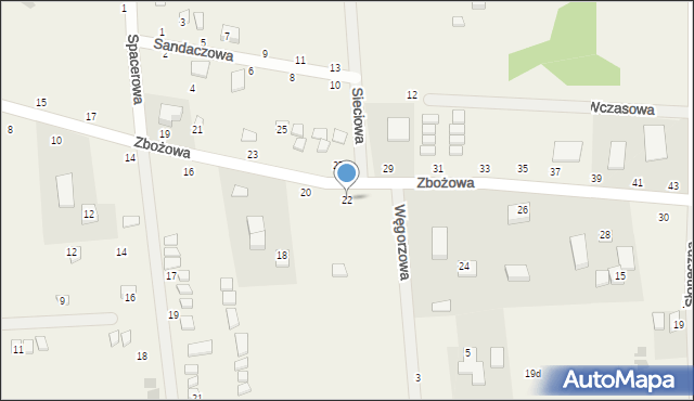 Jezierzany, Zbożowa, 22, mapa Jezierzany