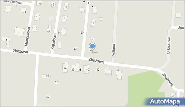 Koronowo, Zbożowa, 11, mapa Koronowo