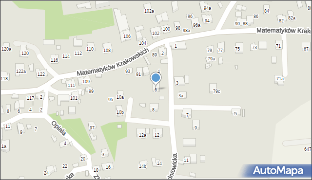 Kraków, Zbydniowicka, 6, mapa Krakowa