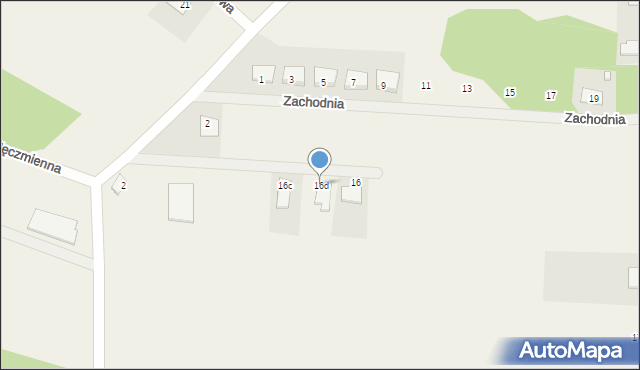 Kruszyn, Zbożowa, 16d, mapa Kruszyn