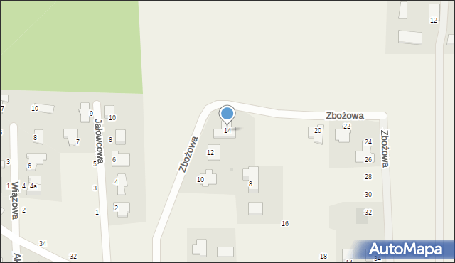 Kruszyn Krajeński, Zbożowa, 14, mapa Kruszyn Krajeński