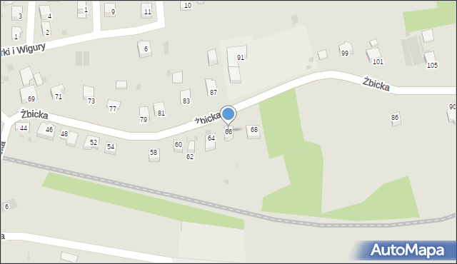 Krzeszowice, Żbicka, 66, mapa Krzeszowice