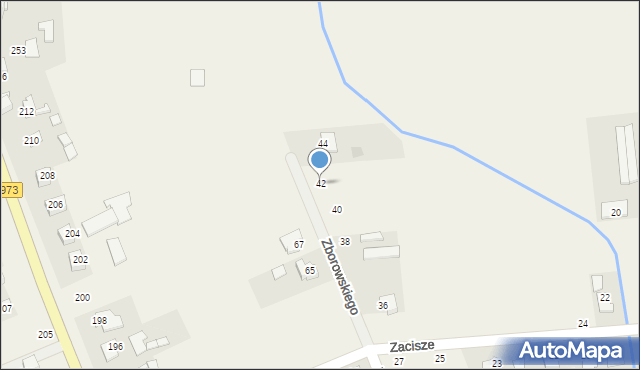 Łęg Tarnowski, Zborowskiego, 42, mapa Łęg Tarnowski