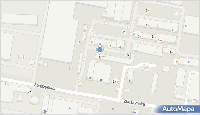 Łódź, Zbąszyńska, 3c, mapa Łodzi