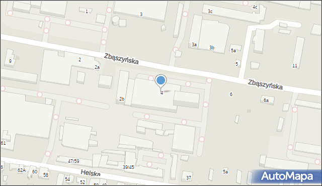 Łódź, Zbąszyńska, 4, mapa Łodzi