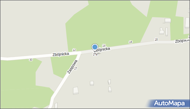 Łódź, Zbójnicka, 27a, mapa Łodzi