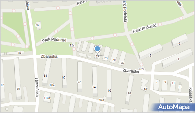 Łódź, Zbaraska, 2A, mapa Łodzi