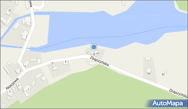 Miedzichowo, Zbąszyńska, 8, mapa Miedzichowo