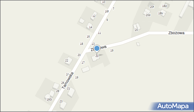 Mrowino, Zbożowa, 21, mapa Mrowino