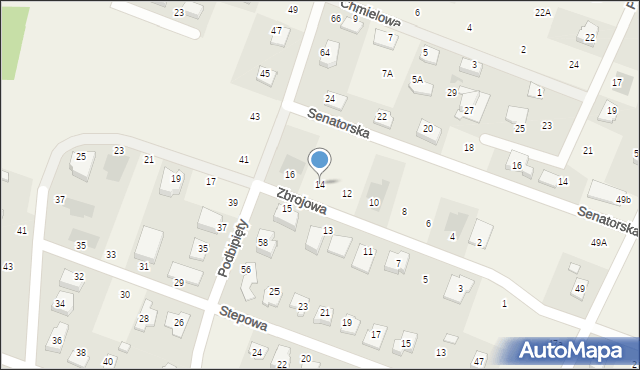 Nowe Gulczewo, Zbrojowa, 14, mapa Nowe Gulczewo