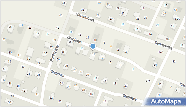 Nowe Gulczewo, Zbrojowa, 9, mapa Nowe Gulczewo