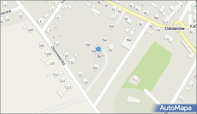 Odolanów, Zborowiecka, 25b, mapa Odolanów