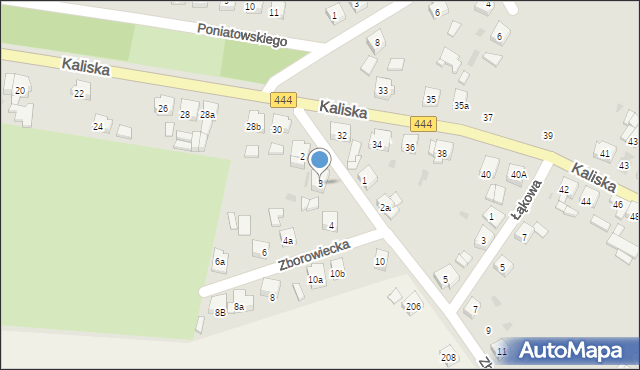 Odolanów, Zborowiecka, 3, mapa Odolanów