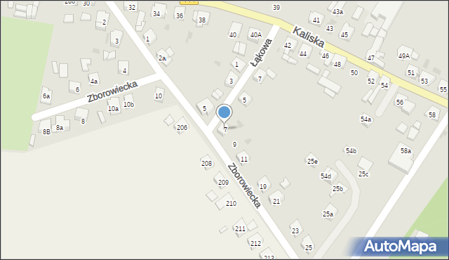 Odolanów, Zborowiecka, 7, mapa Odolanów