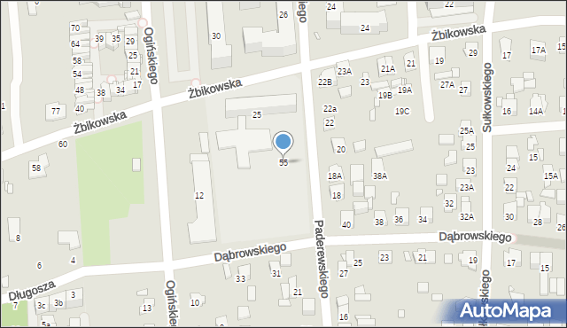 Piastów, Żbikowska, 55, mapa Piastów