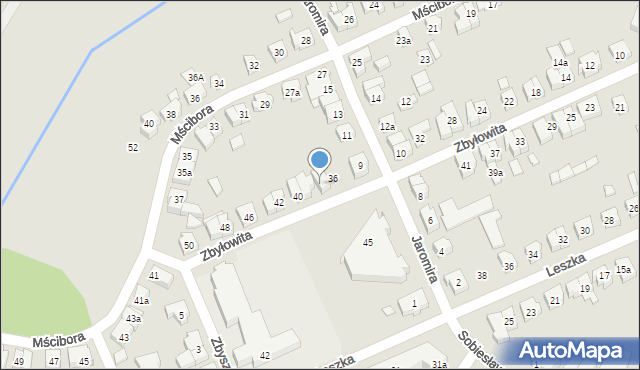 Poznań, Zbyłowita, 38, mapa Poznania