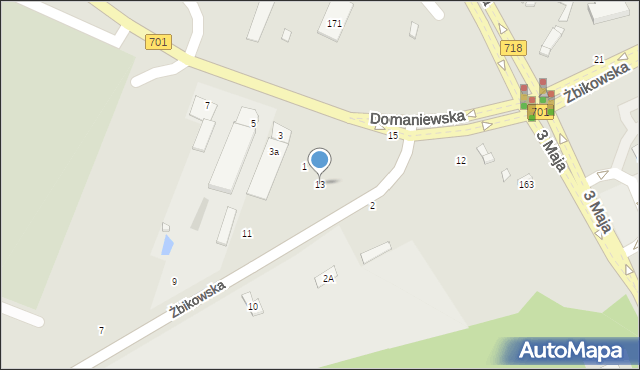 Pruszków, Żbikowska, 13, mapa Pruszków