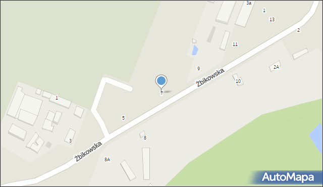 Pruszków, Żbikowska, 7, mapa Pruszków