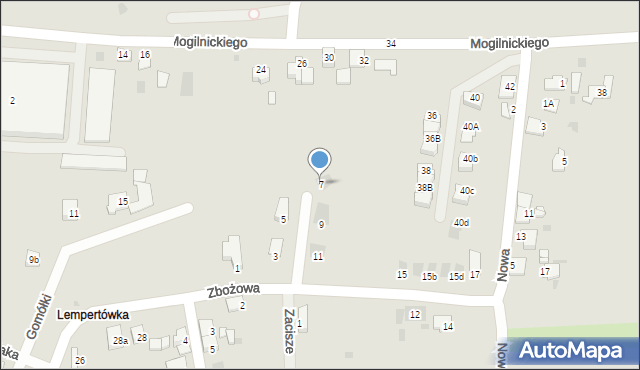 Przemyśl, Zbożowa, 7, mapa Przemyśla
