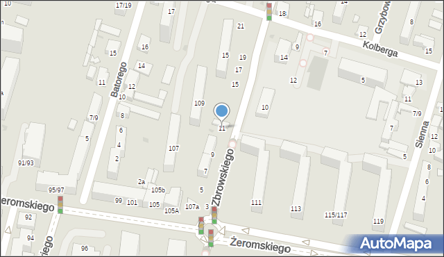 Radom, Zbrowskiego Stanisława, 11, mapa Radomia