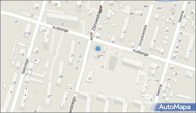 Radom, Zbrowskiego Stanisława, 14, mapa Radomia