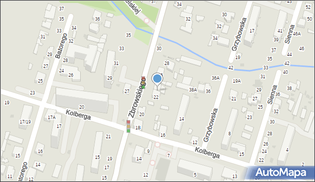 Radom, Zbrowskiego Stanisława, 24, mapa Radomia