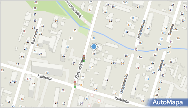 Radom, Zbrowskiego Stanisława, 26, mapa Radomia