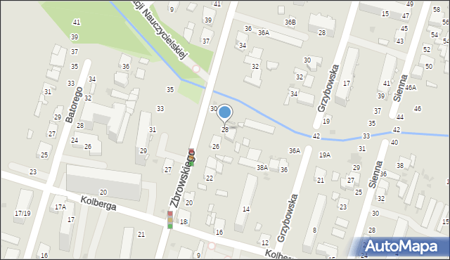 Radom, Zbrowskiego Stanisława, 28, mapa Radomia