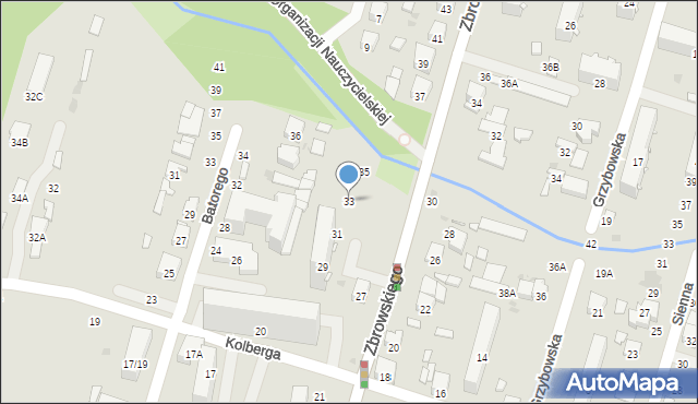 Radom, Zbrowskiego Stanisława, 33, mapa Radomia