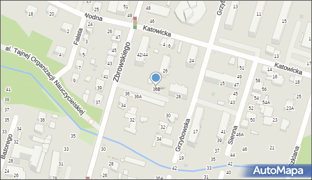 Radom, Zbrowskiego Stanisława, 36B, mapa Radomia