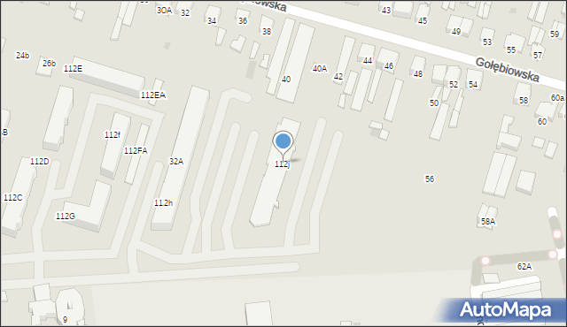 Radom, Zbrowskiego Stanisława, 112j, mapa Radomia