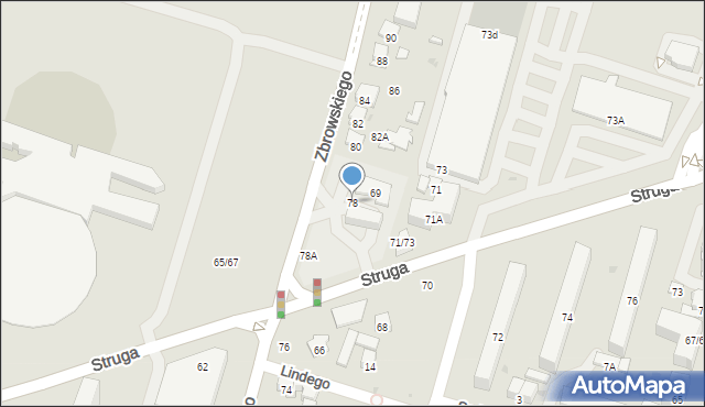 Radom, Zbrowskiego Stanisława, 78, mapa Radomia