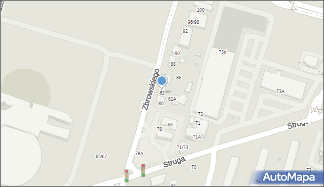 Radom, Zbrowskiego Stanisława, 82, mapa Radomia