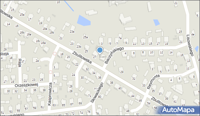 Radzyń Podlaski, Zbulitowska, 27a, mapa Radzyń Podlaski