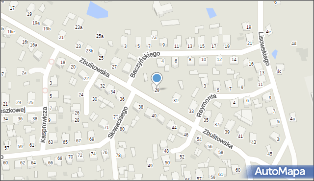 Radzyń Podlaski, Zbulitowska, 29, mapa Radzyń Podlaski