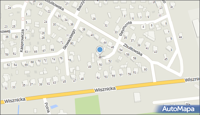 Radzyń Podlaski, Zbulitowska, 48, mapa Radzyń Podlaski