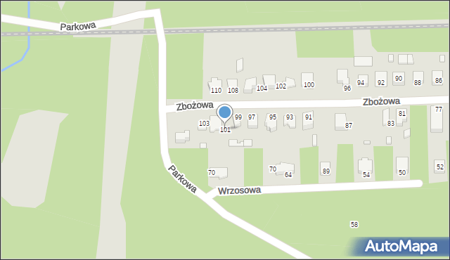 Siewierz, Zbożowa, 101, mapa Siewierz
