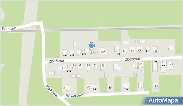 Siewierz, Zbożowa, 102, mapa Siewierz