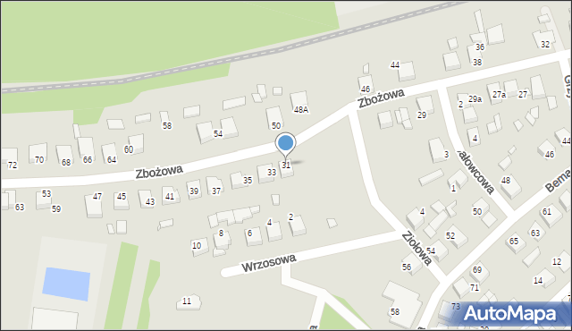 Siewierz, Zbożowa, 31, mapa Siewierz