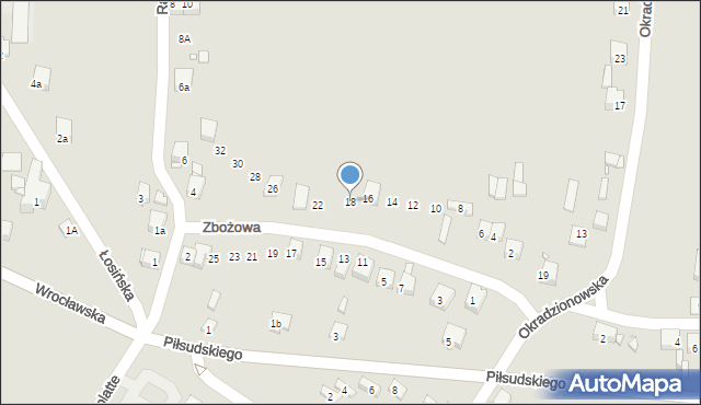 Sławków, Zbożowa, 18, mapa Sławków