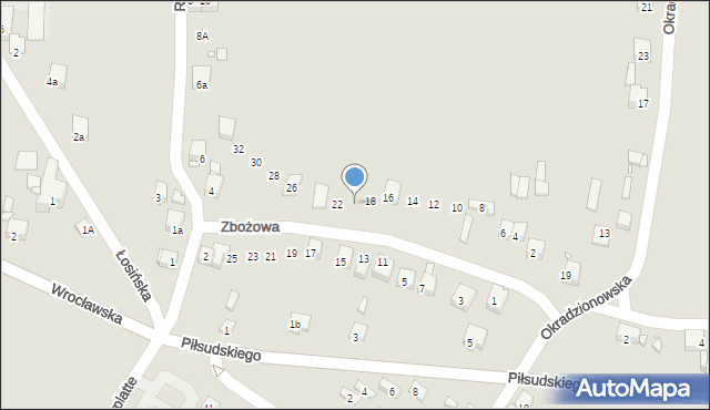 Sławków, Zbożowa, 20, mapa Sławków