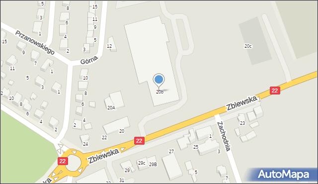 Starogard Gdański, Zblewska, 20b, mapa Starogard Gdański
